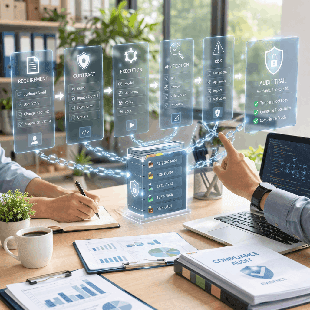 Contract đến code đến risk: traceability nhiều lớp giúp audit dễ hơn thế nào