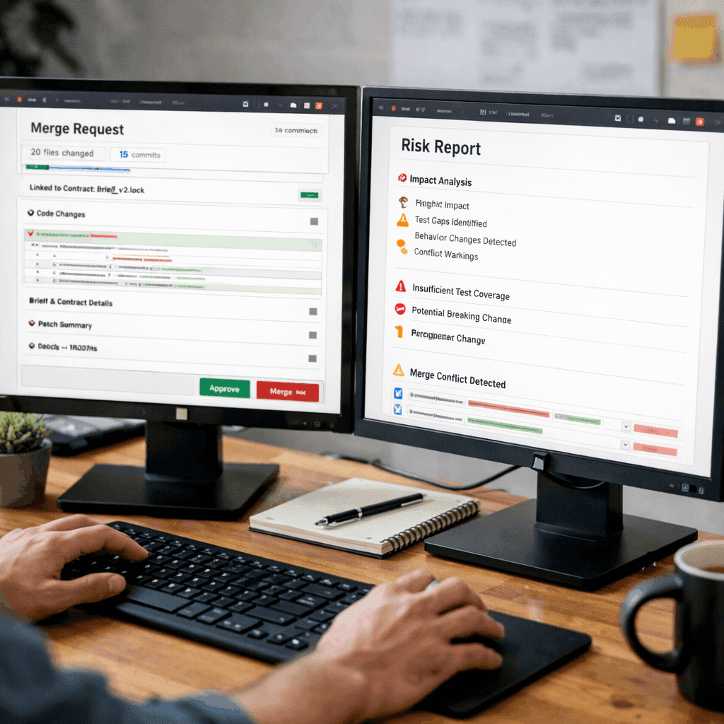 Tạo Merge Request và Risk Report bằng Midi Coder: cái gì diễn ra ở cuối pipeline