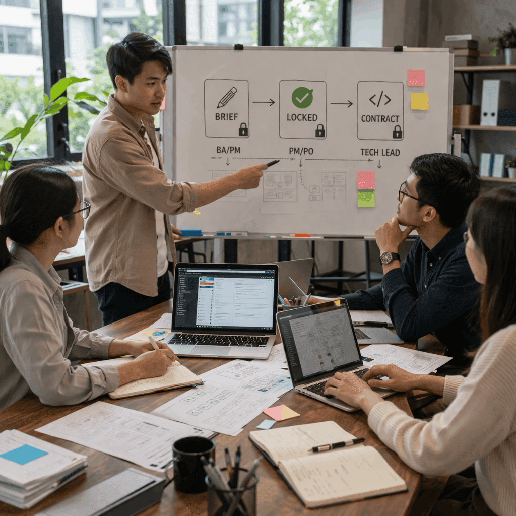 Ai nên viết brief, ai nên khóa brief khi dùng Midi Coder