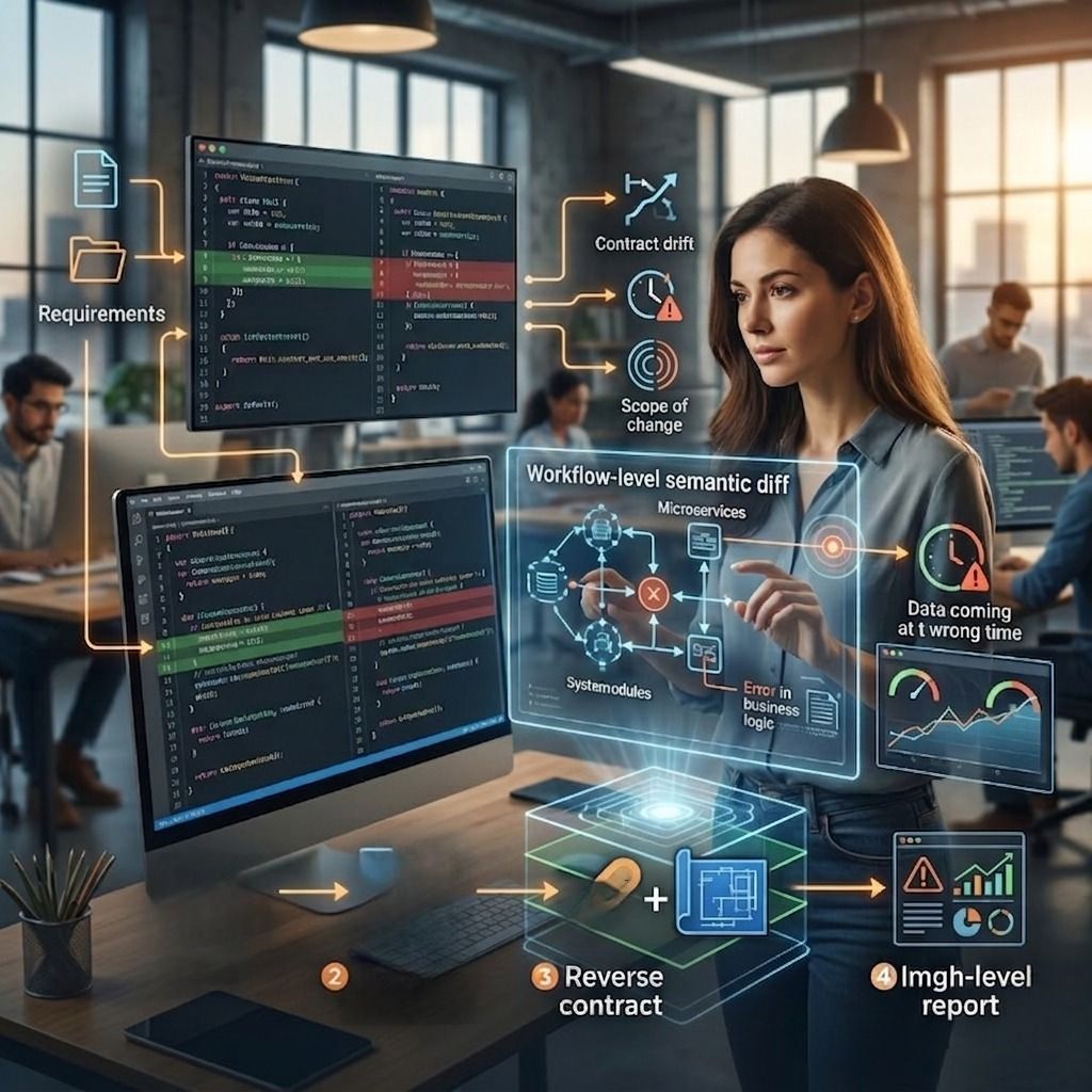 Workflow-level semantic diff cho thấy điều gì mà line diff không cho thấy