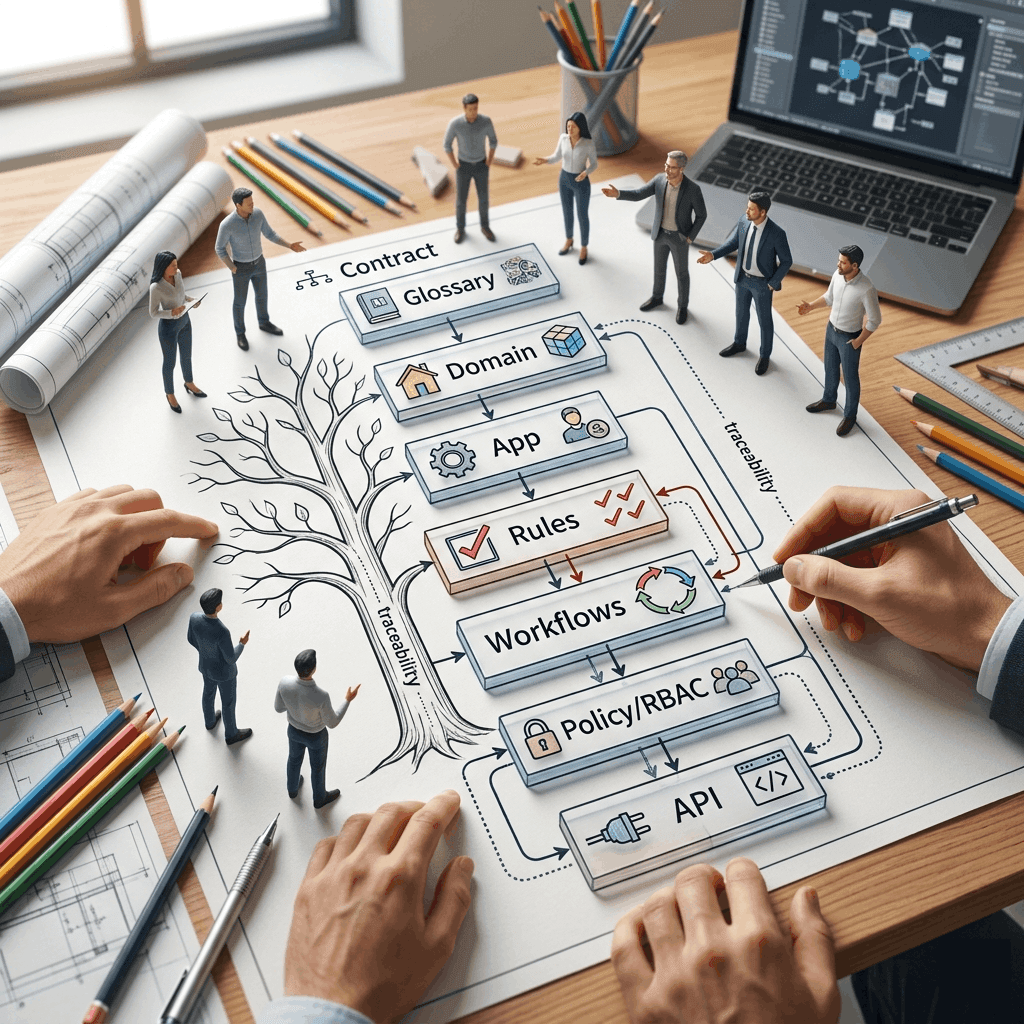 Glossary, Domain, App, Rules, Workflows: đọc cây contract như thế nào