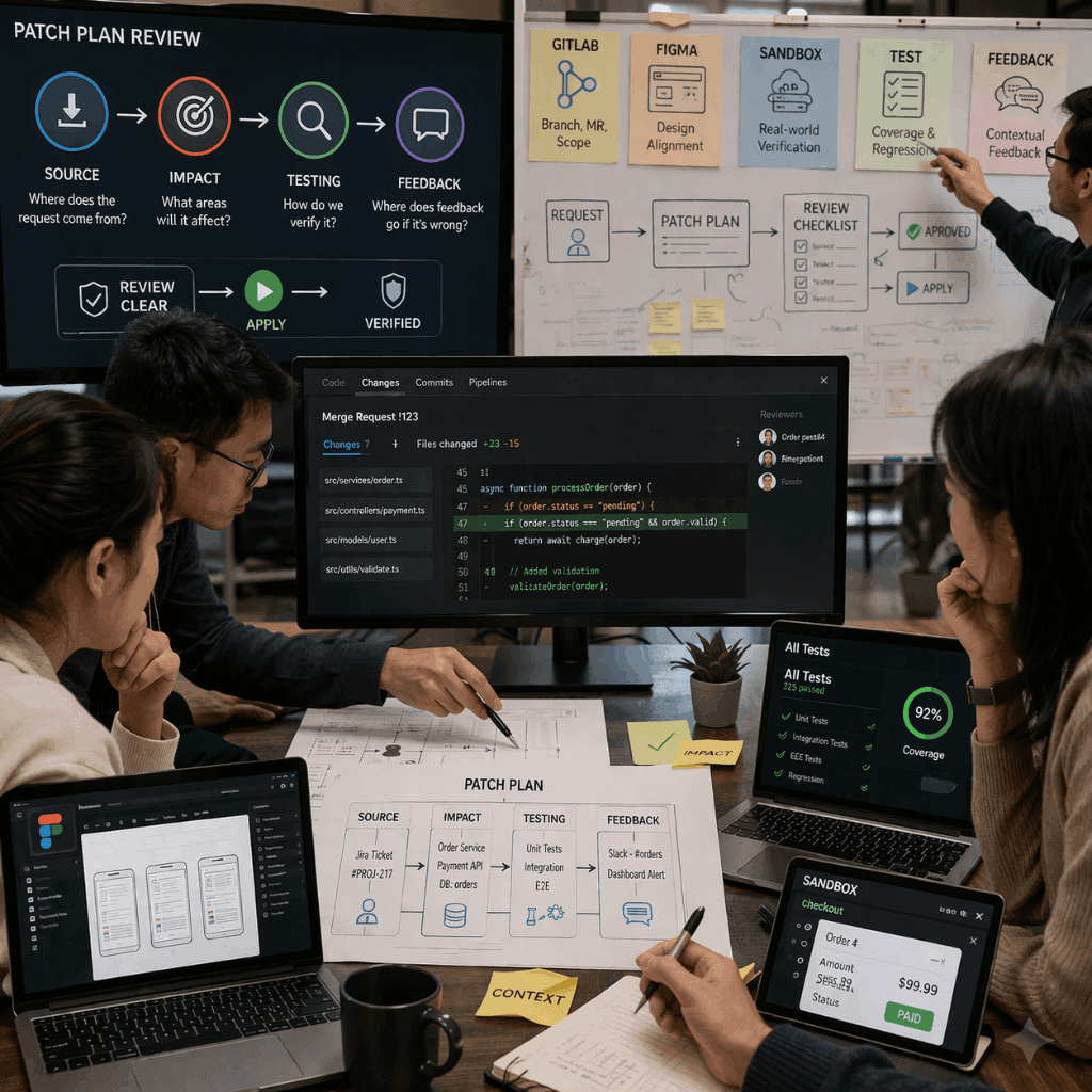 Patch plan cần được review thế nào để không biến Apply thành nút bấm mù